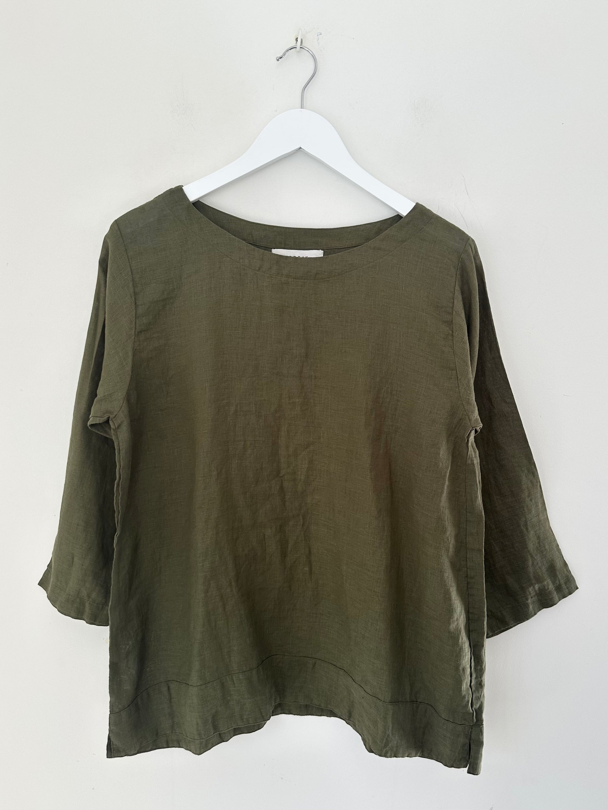 april top - army linen Apparel