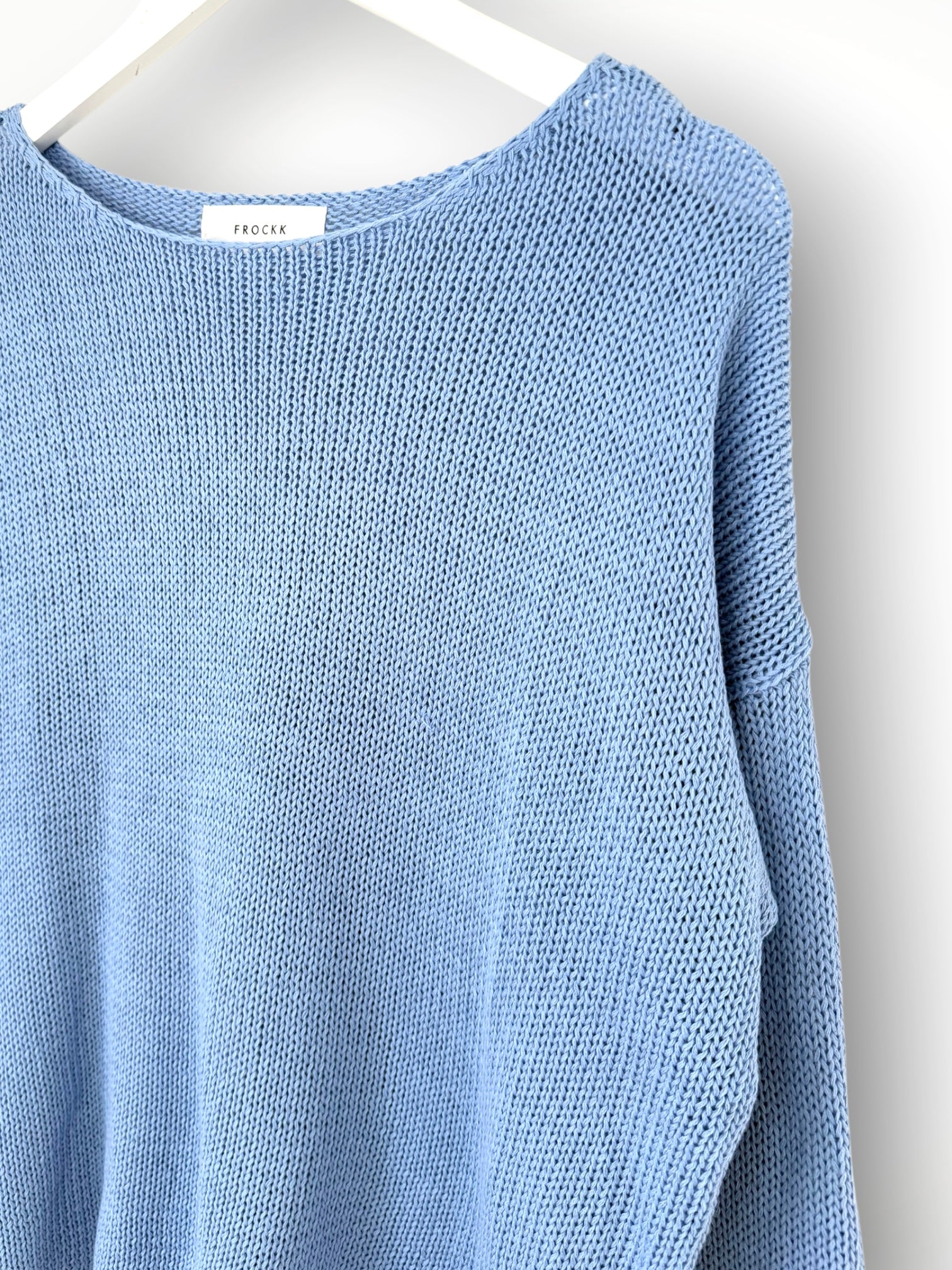ashton knit - soft blue cotton Apparel