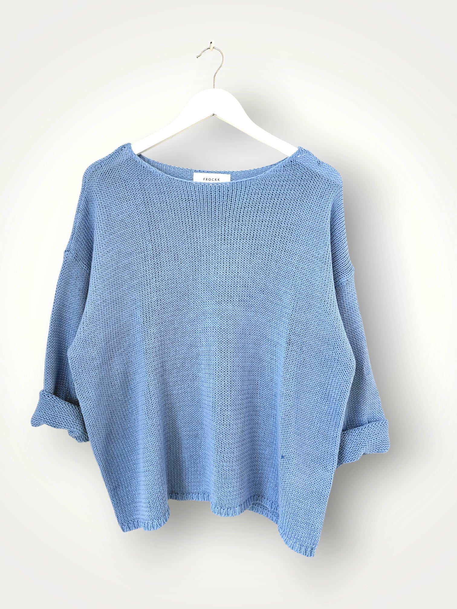 ashton knit - soft blue cotton Apparel