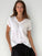 ellie top v neck-white linen Apparel