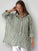 aiden boyfriend shirt -moss stripe linen Apparel