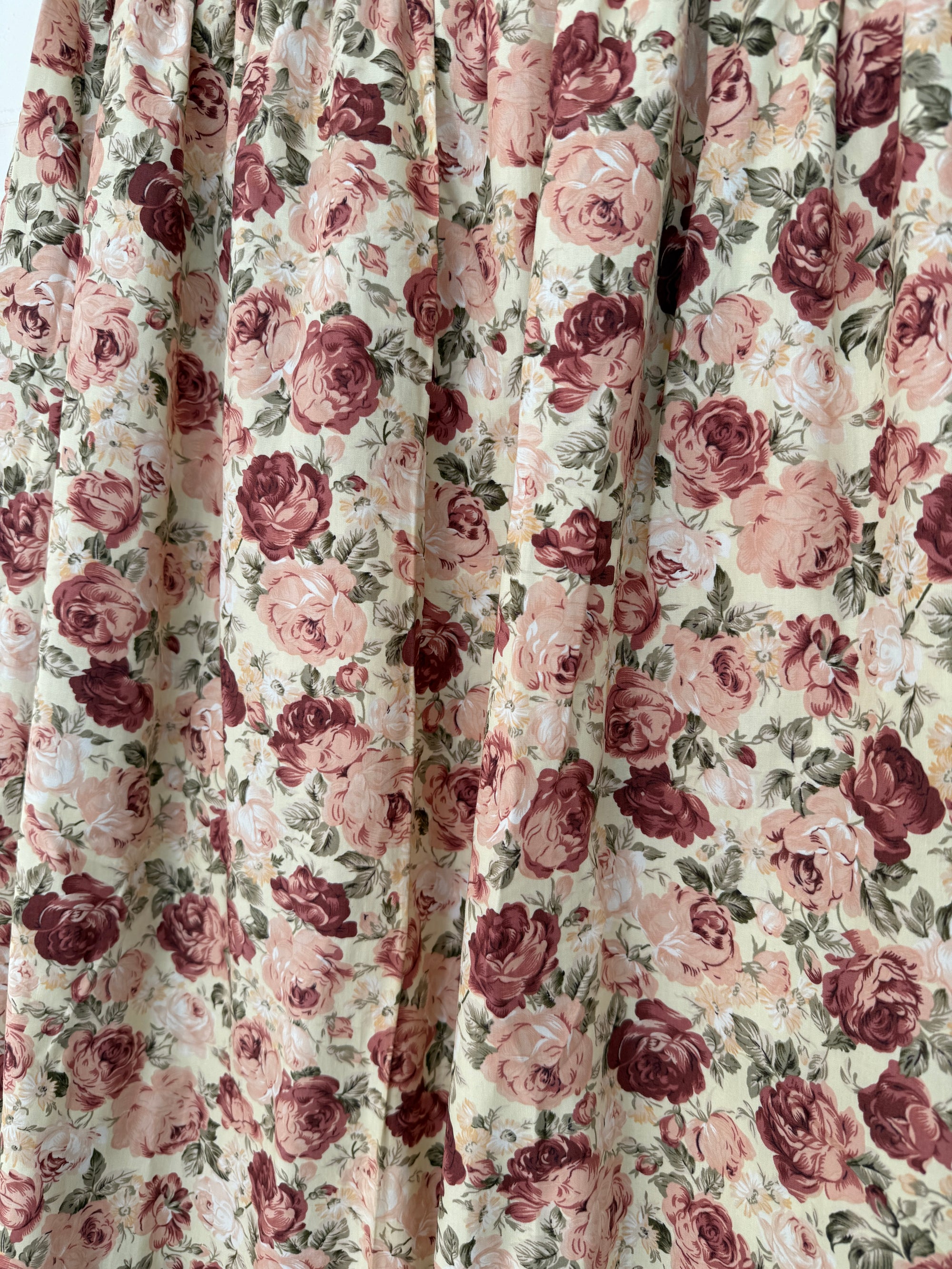 lulu skirt - peach flower cotton Apparel