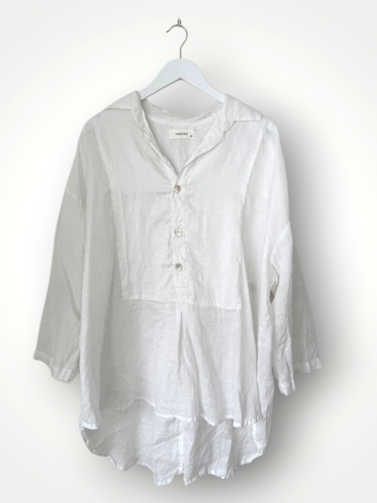 megan shirt-white linen Apparel