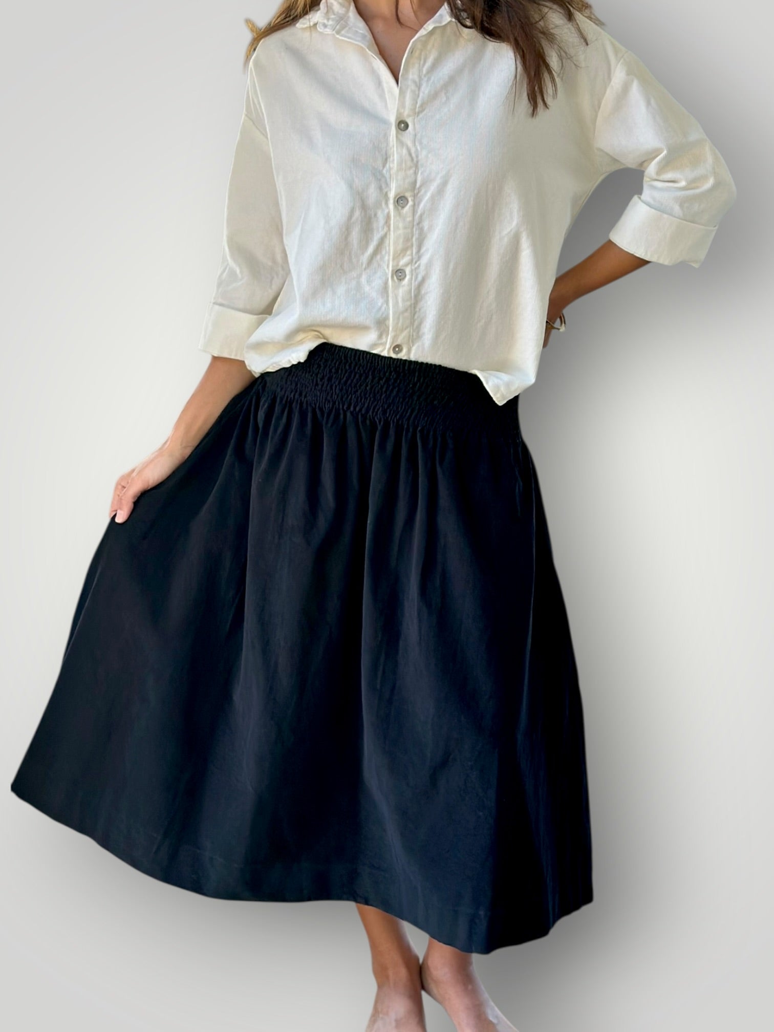 lola skirt- black cord Apparel