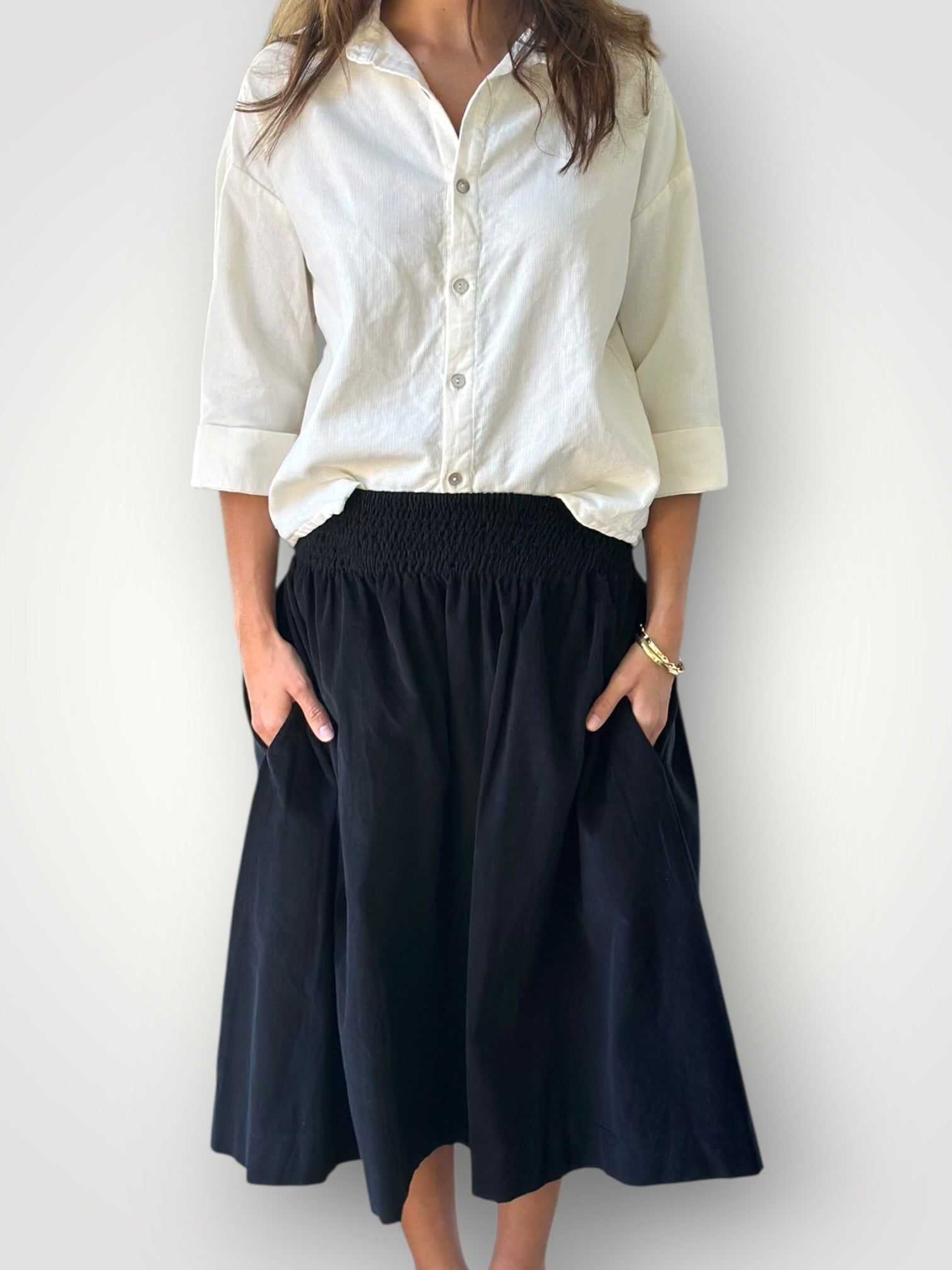 lola skirt- black cord Apparel