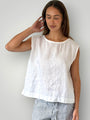 eva top - white linen
