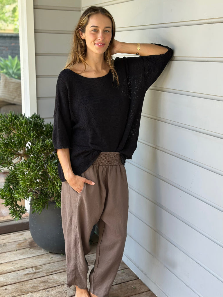 frankie pant - soil linen Apparel