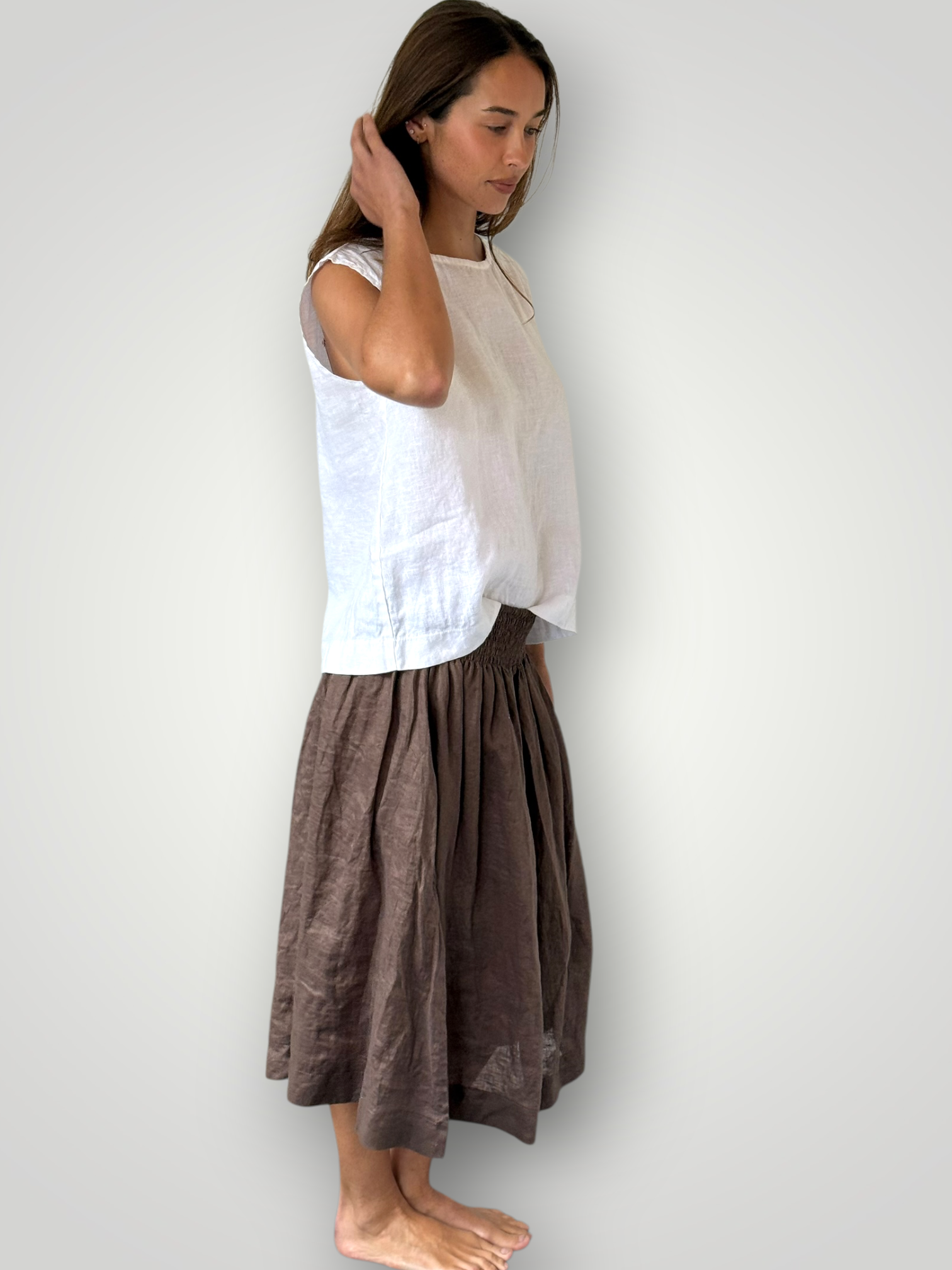 lola skirt - soil linen Apparel