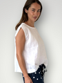 eva top - white linen Apparel