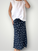 anthea skirt - navy spot linen Apparel