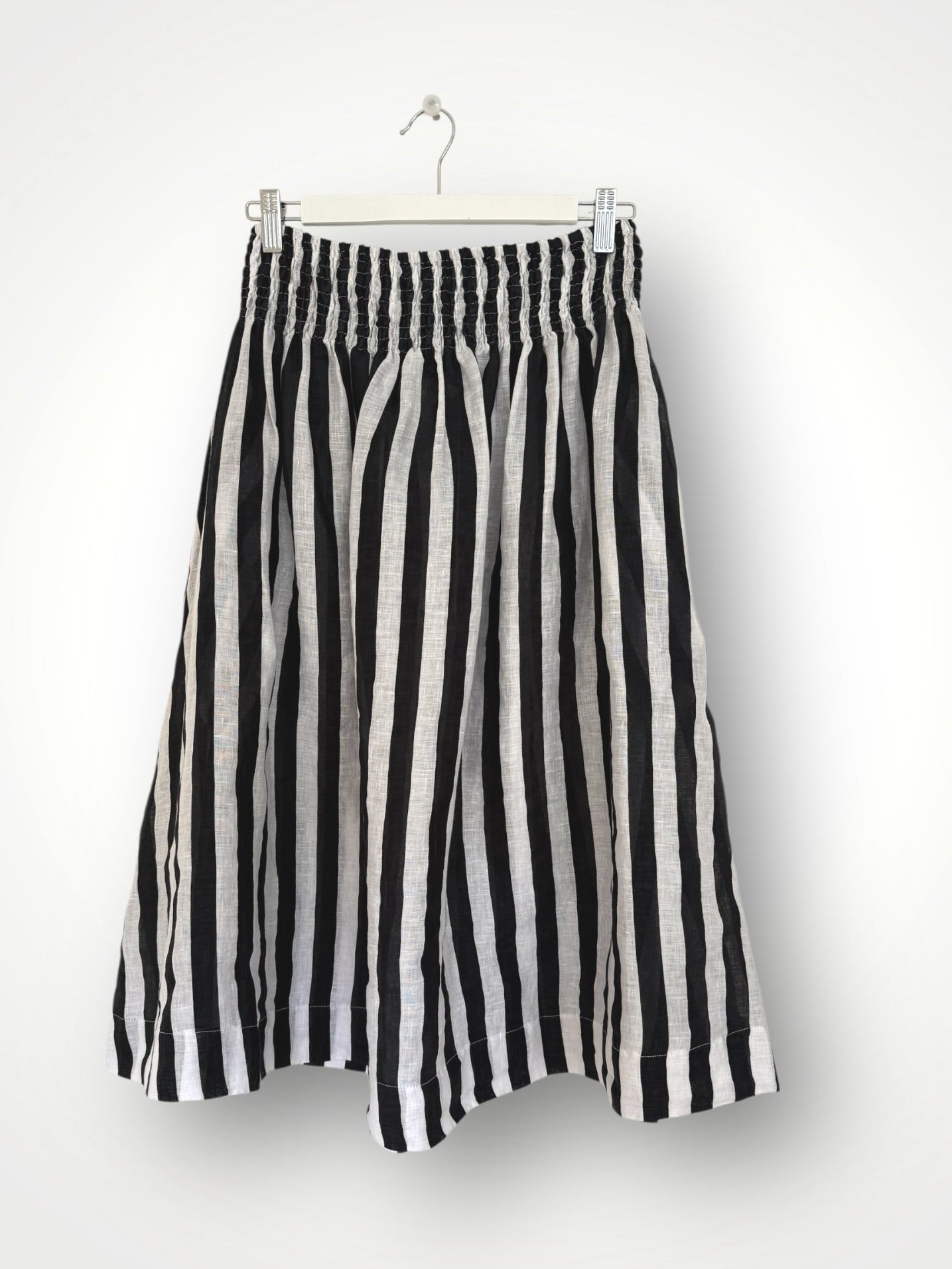lola skirt- charcoal stripe linen Apparel