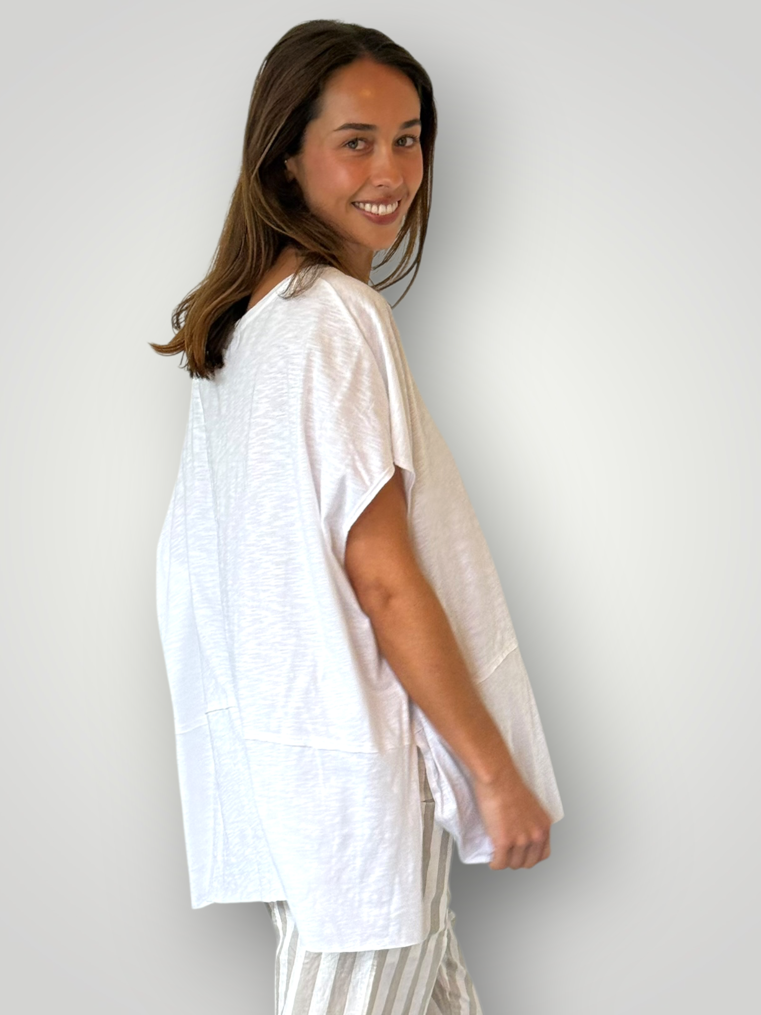 blake tee -white cotton Apparel