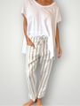 darcy pants - natural stripe linen Apparel