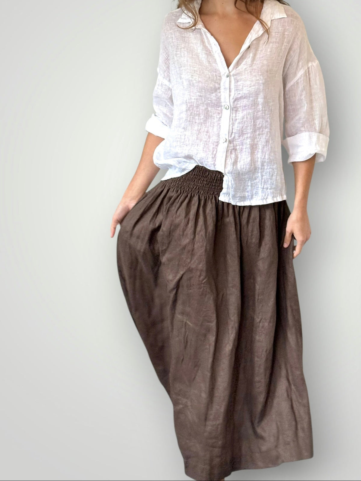 lulu skirt - soil linen Apparel