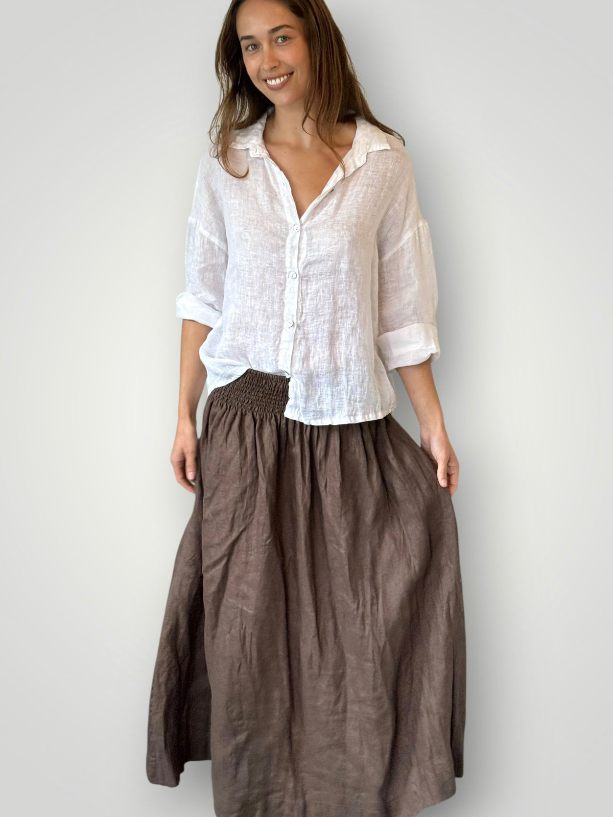 lulu skirt - soil linen Apparel