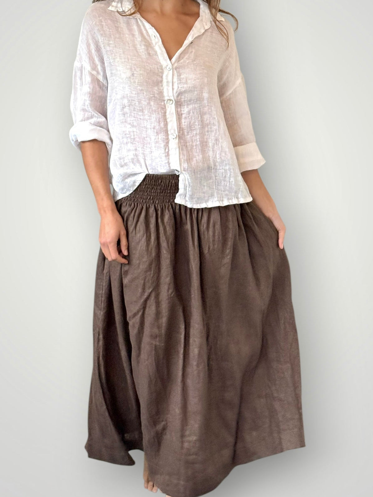 lulu skirt - soil linen Apparel