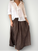 lulu skirt- chocolate linen Apparel