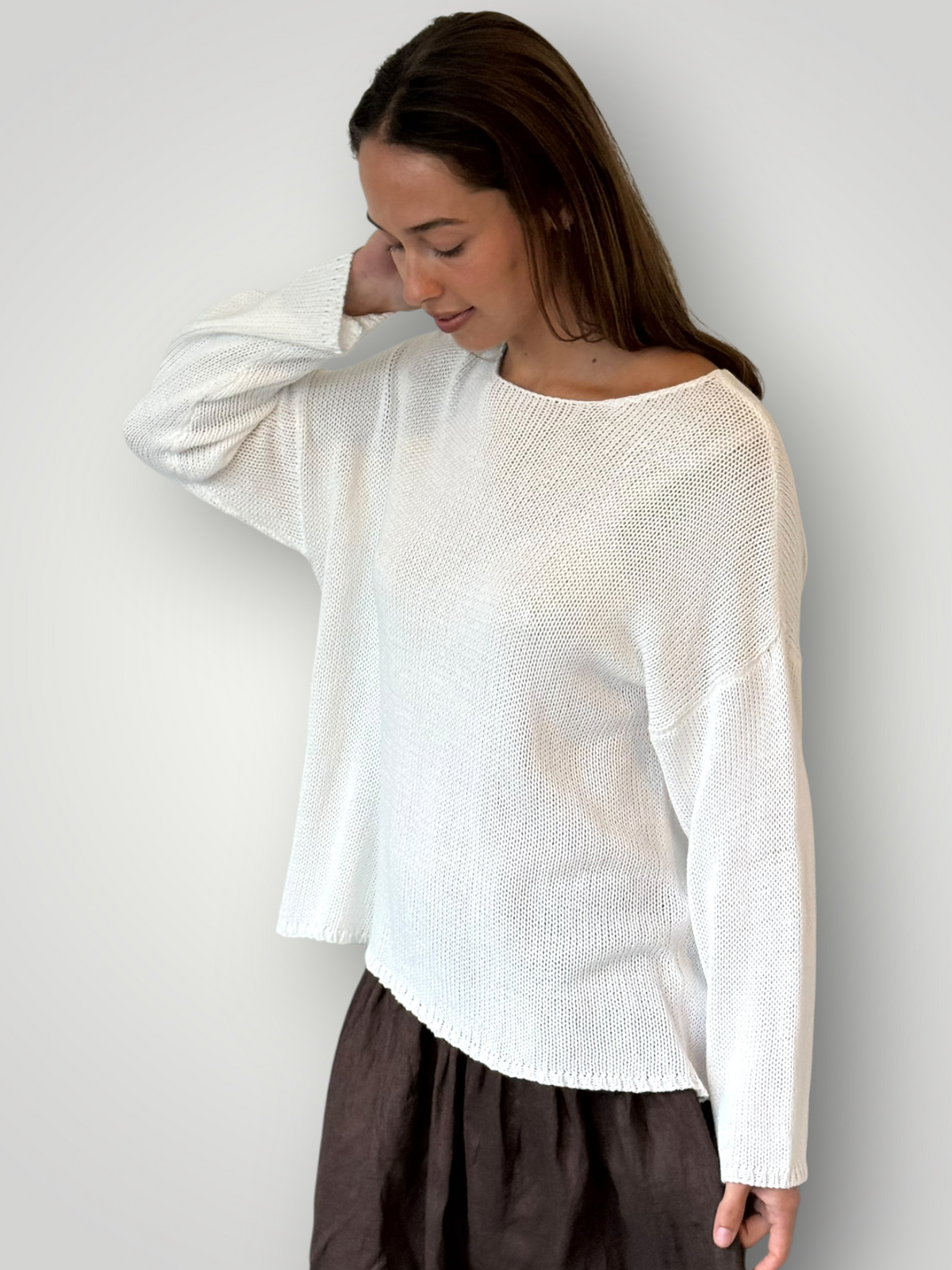ashton knit - warm white cotton Apparel