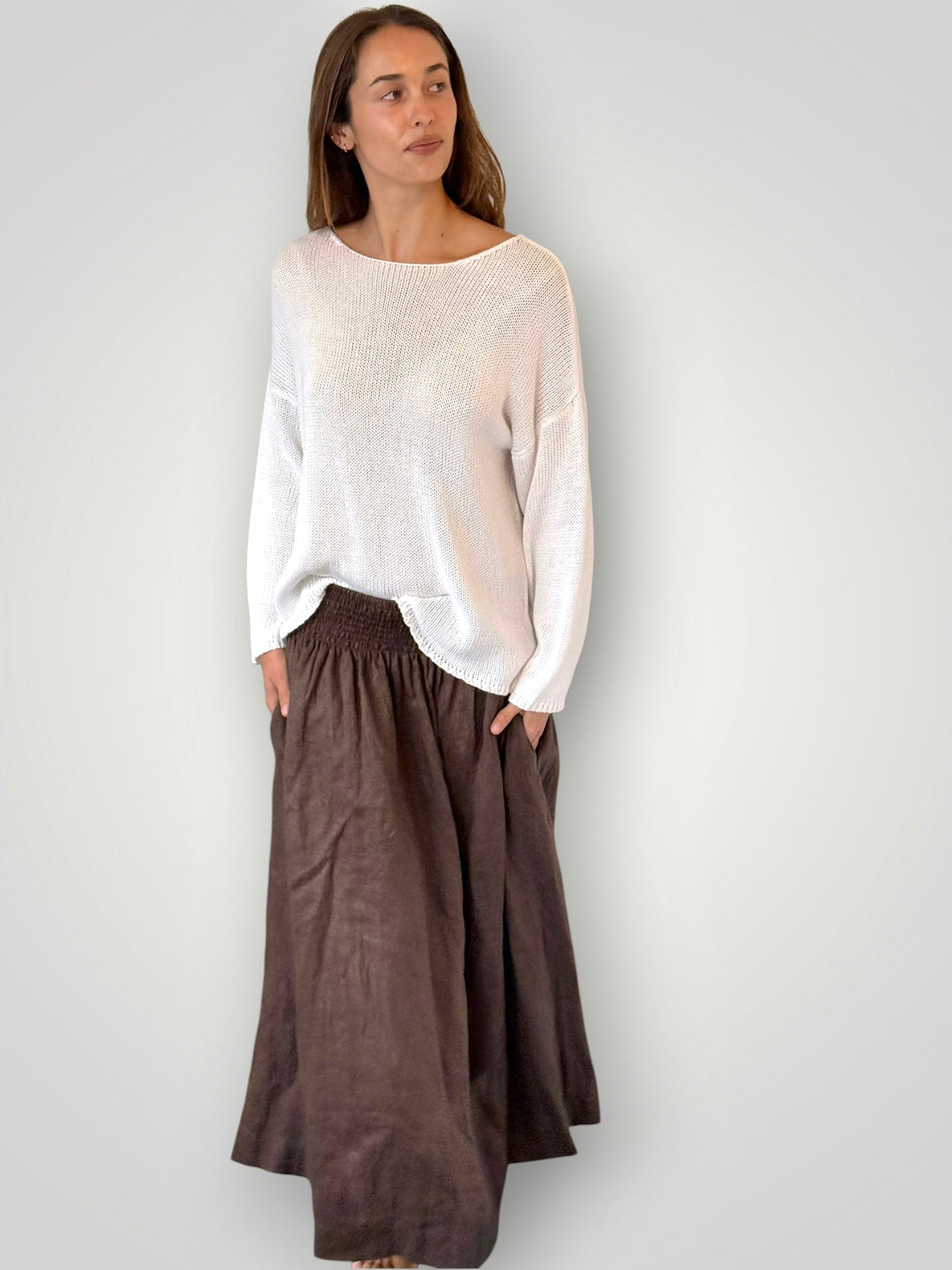 lulu skirt - soil linen Apparel