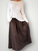 lulu skirt- chocolate linen Apparel