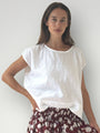 emma top - white linen