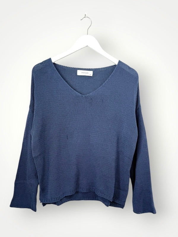 jamie cotton knit - denim Apparel