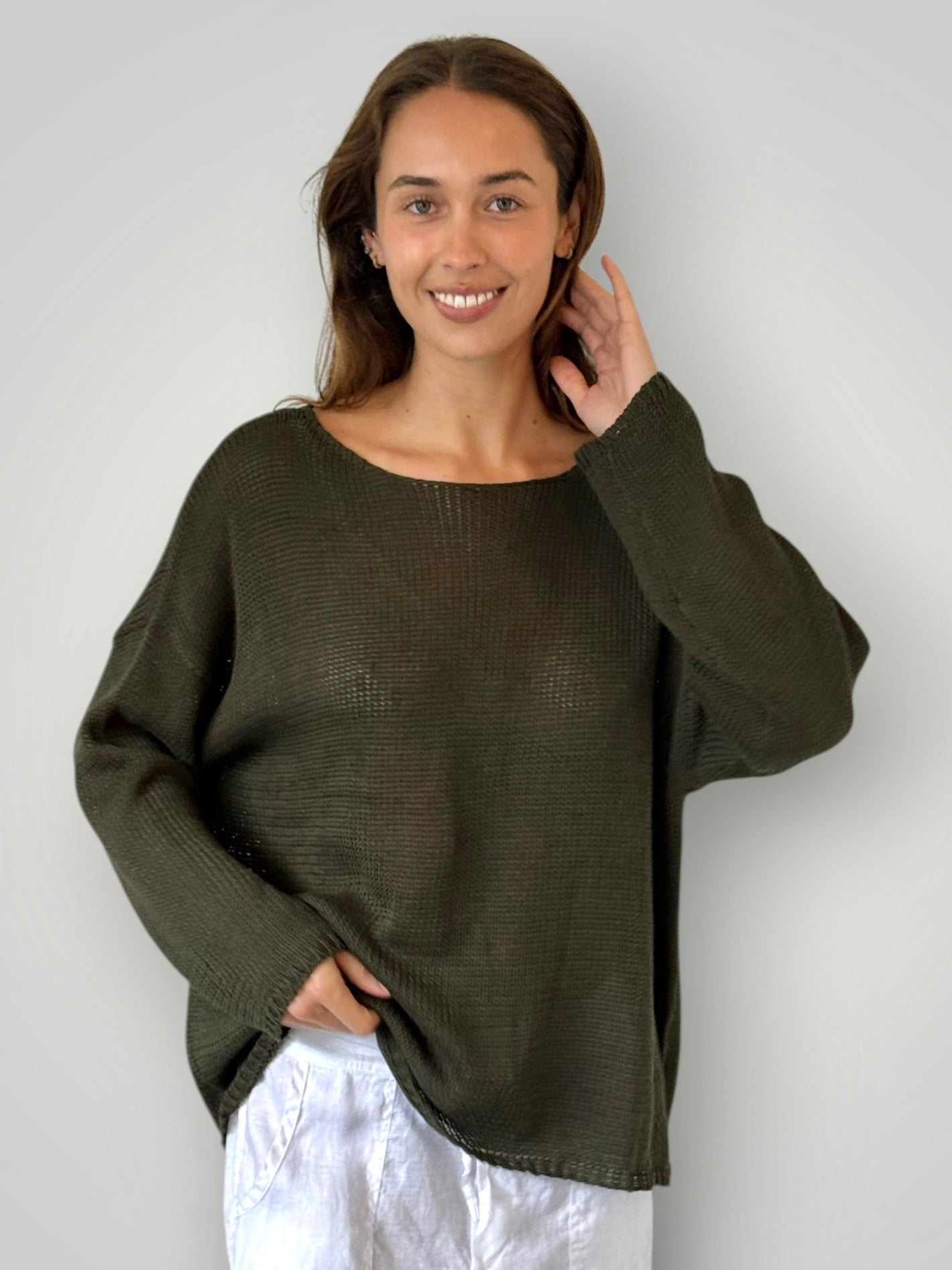 ashton knit - army cotton Apparel