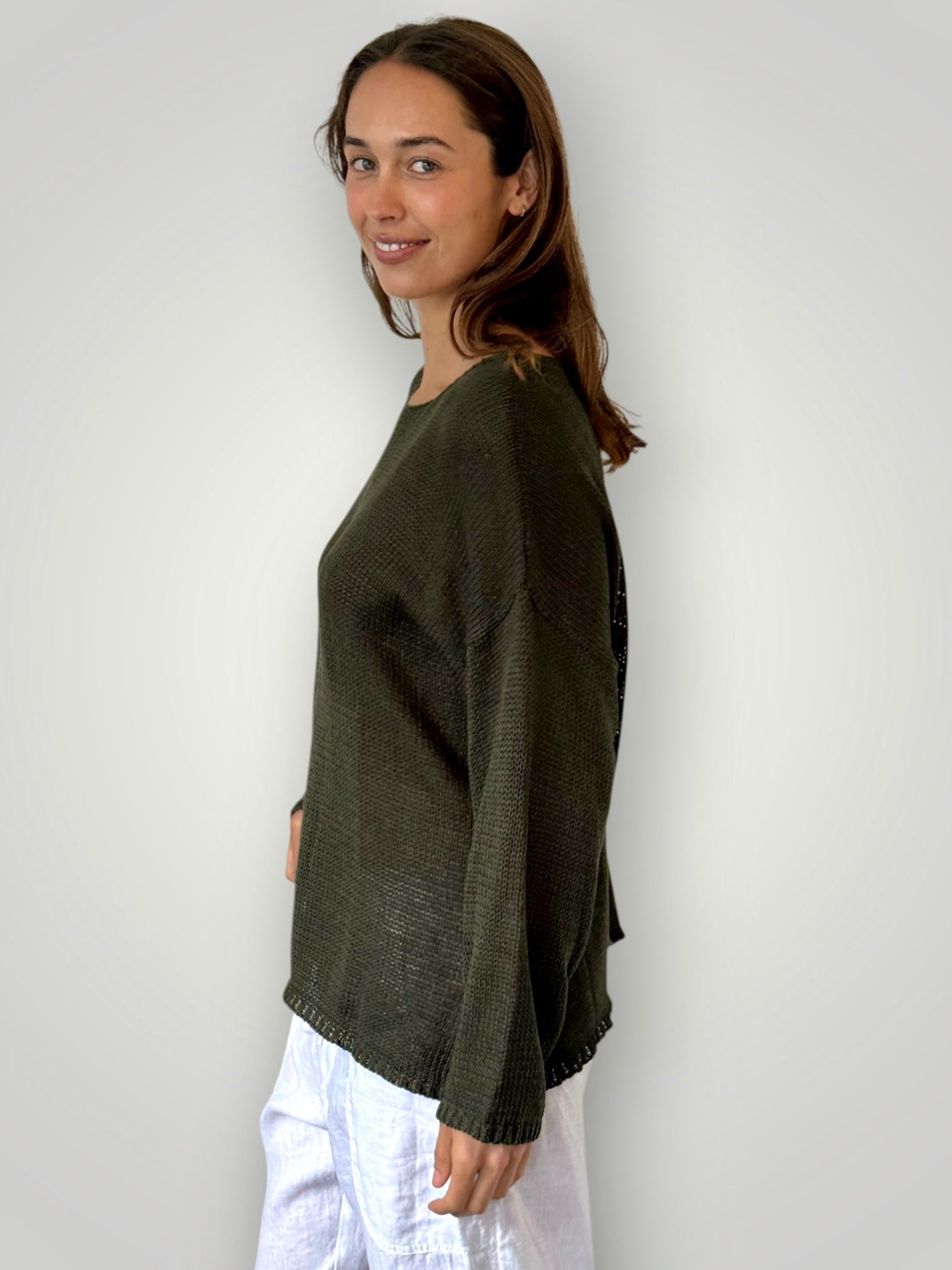 ashton knit - army cotton Apparel