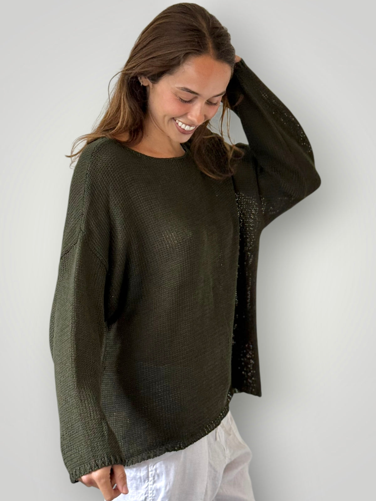 ashton knit - army cotton Apparel