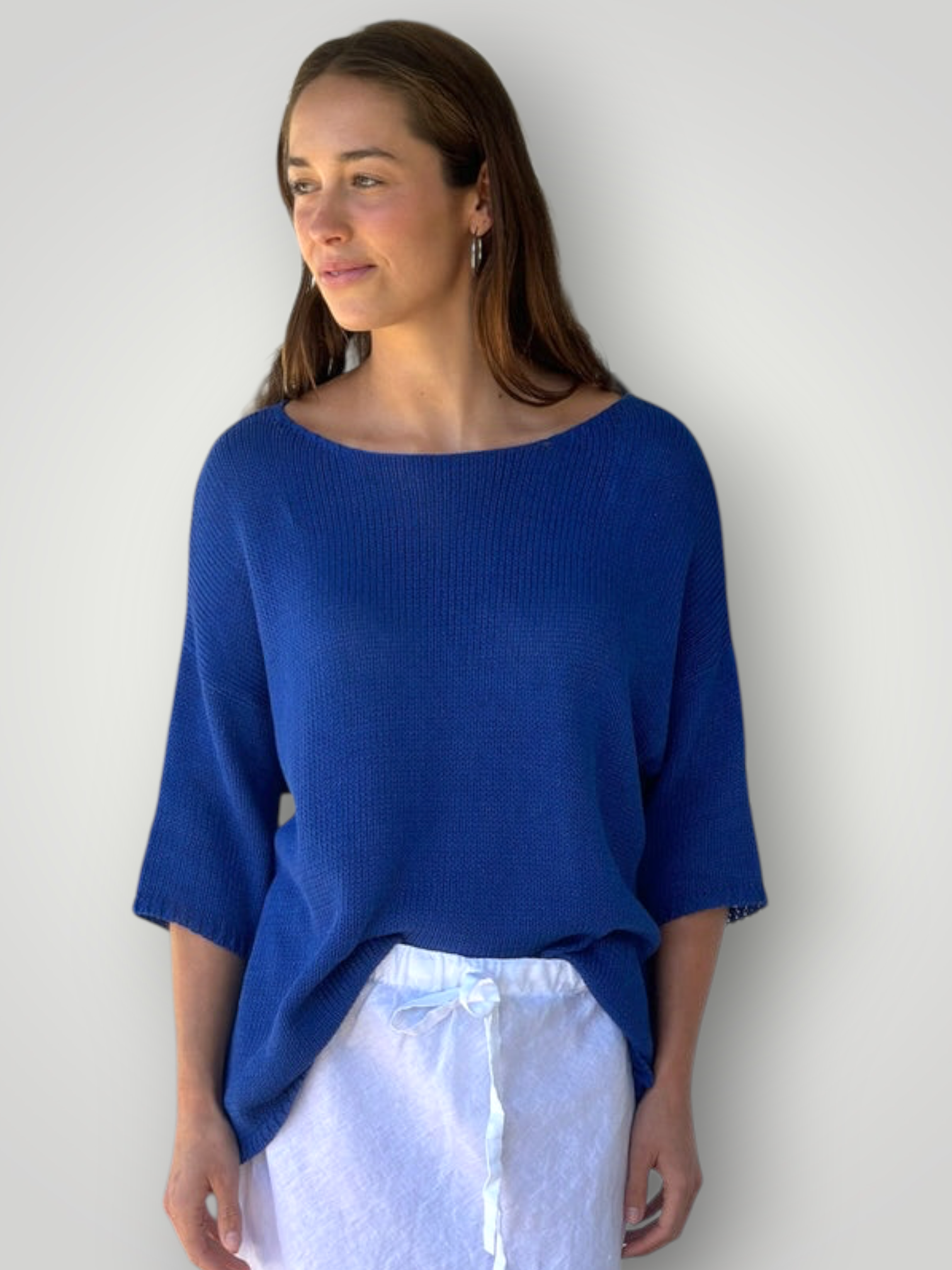 alex top-summer blue cotton knit Apparel