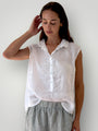 lexi top- white linen Apparel