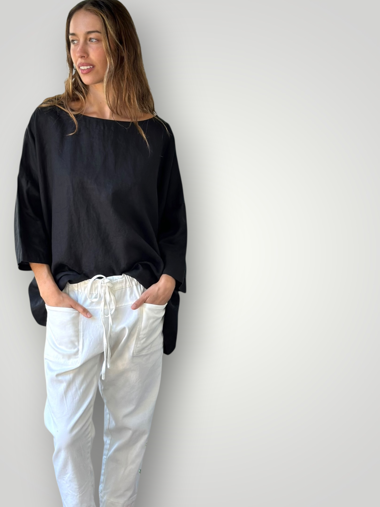 dylan pant-chalk twill cotton Apparel