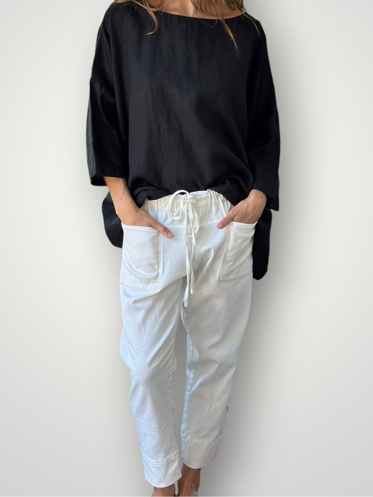 dylan pant-chalk twill cotton Apparel