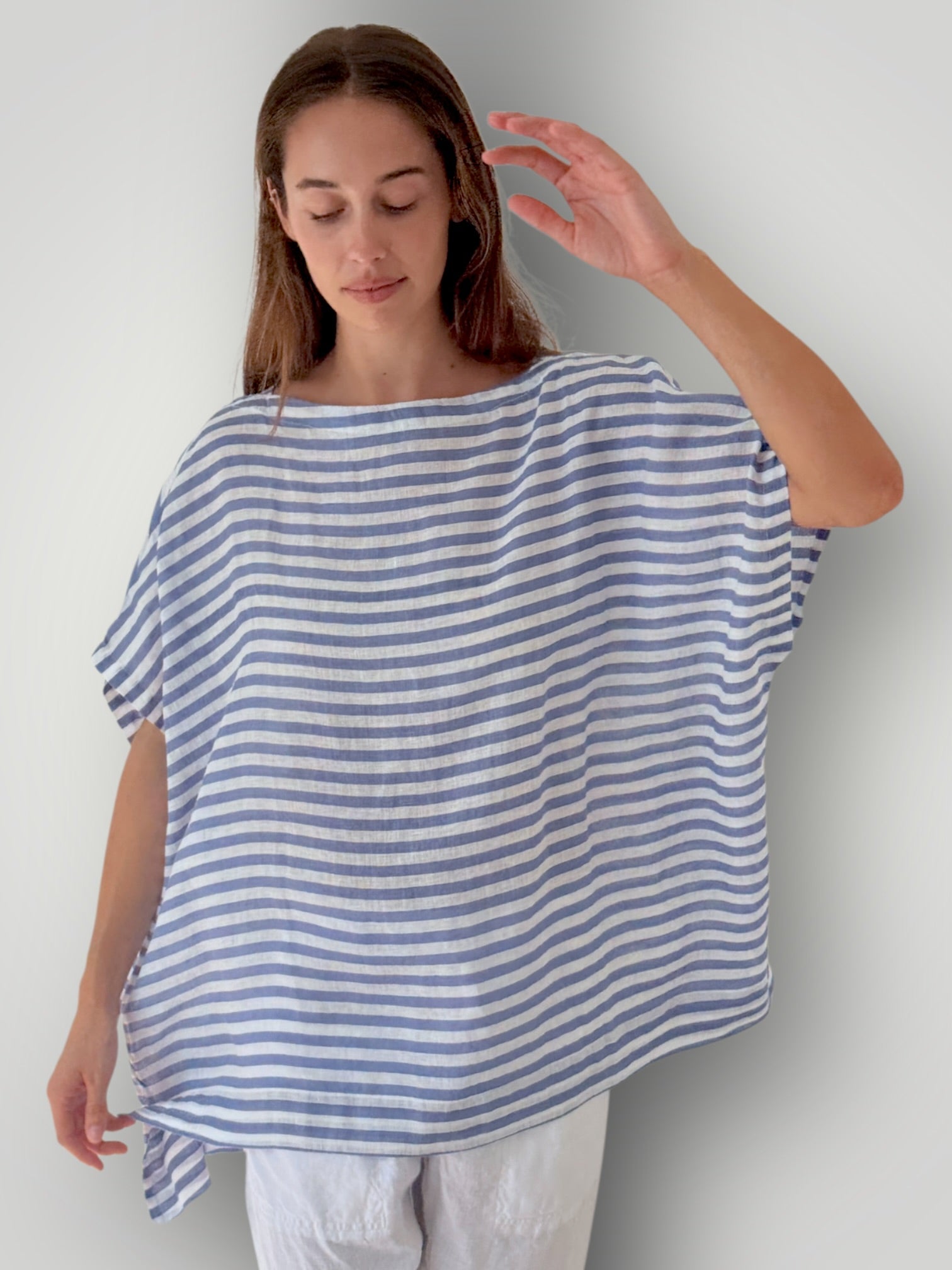sammy top - cornflower stripe Apparel