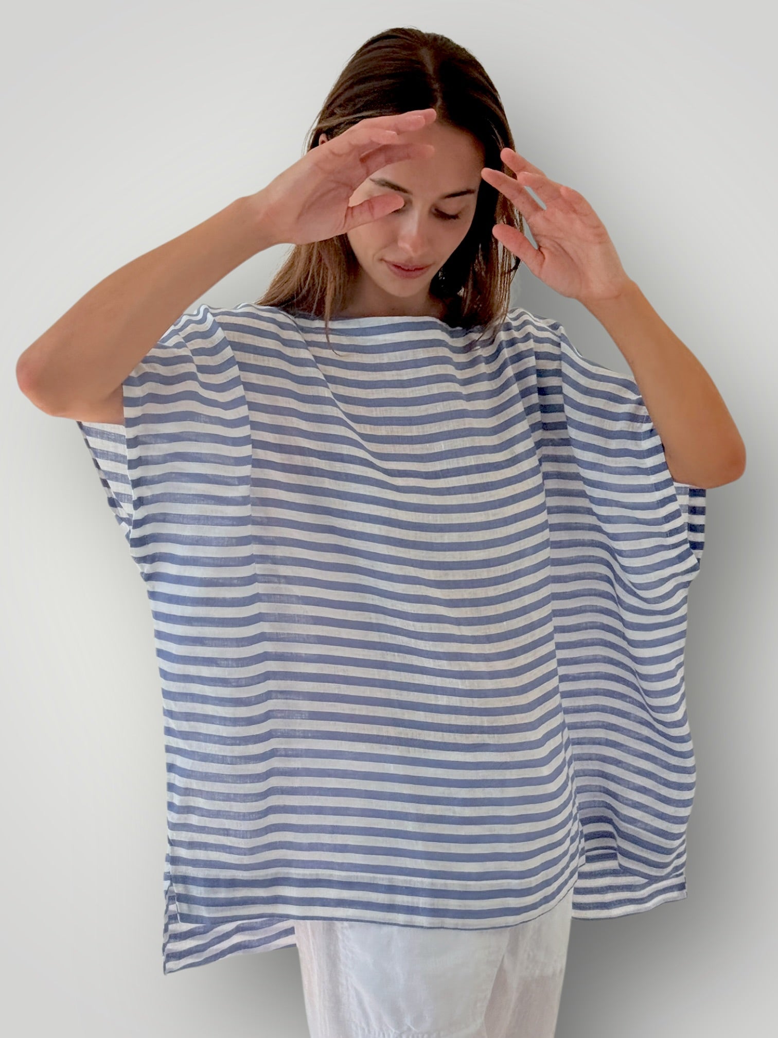 sammy top - cornflower stripe Apparel