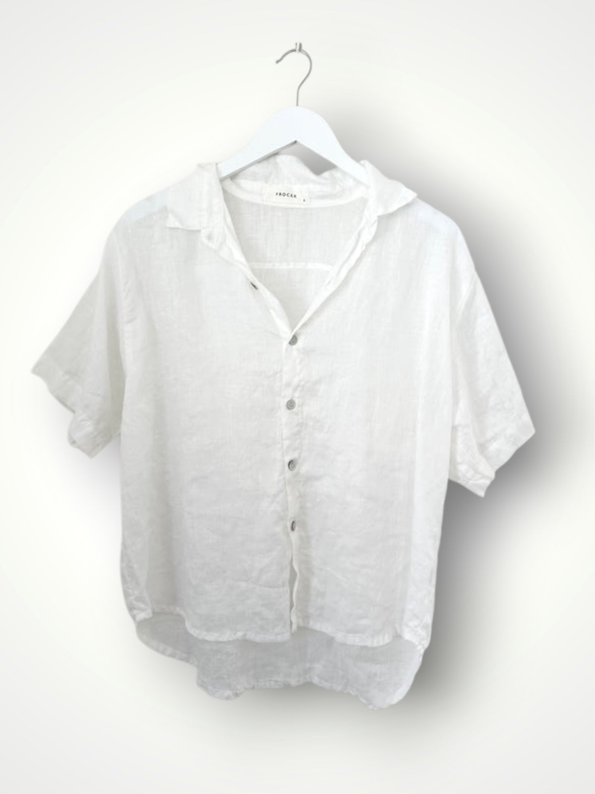 august shirt-white linen Apparel