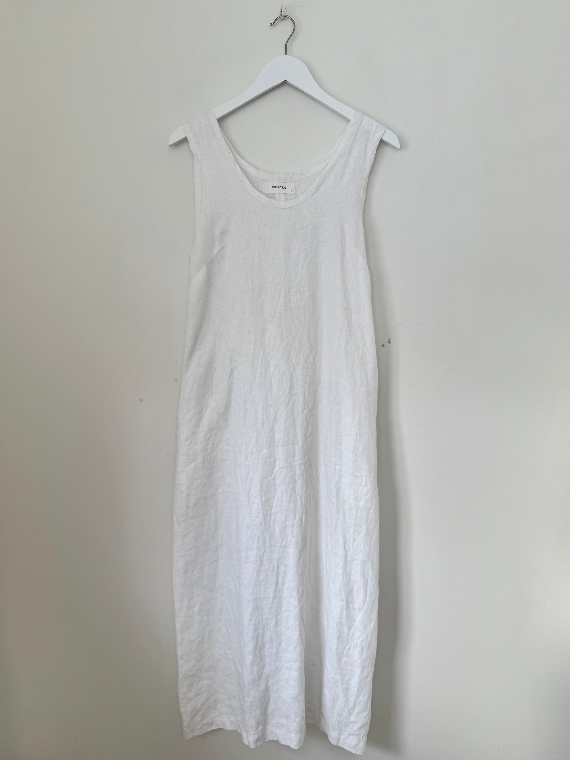 imogen dress-white linen