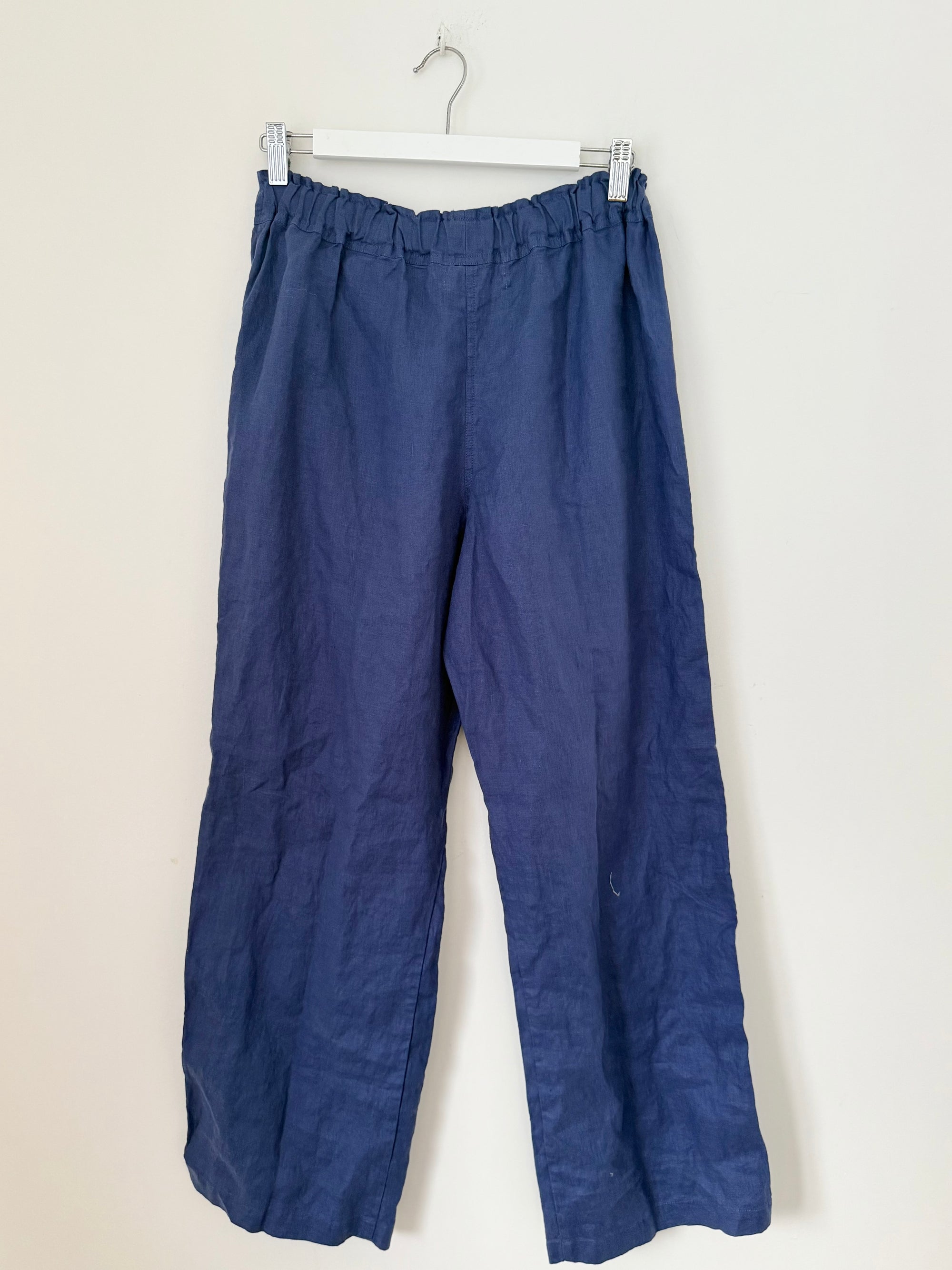 fleur straight leg pants - blue dusk linen Apparel