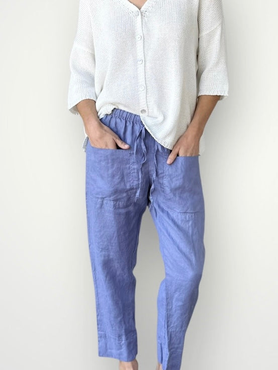 darcy pants - cornflower linen Apparel