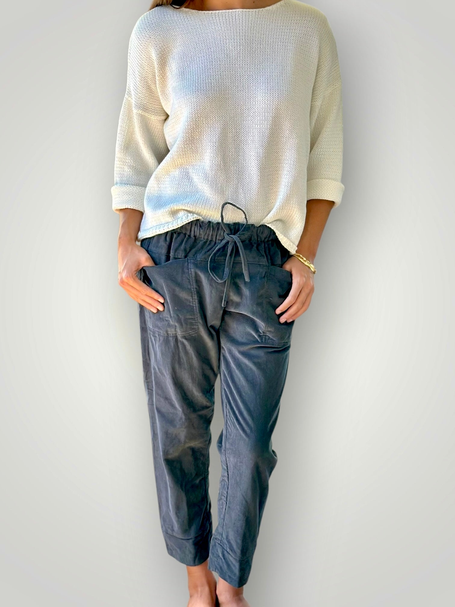 darcy pants - charcoal cord Apparel