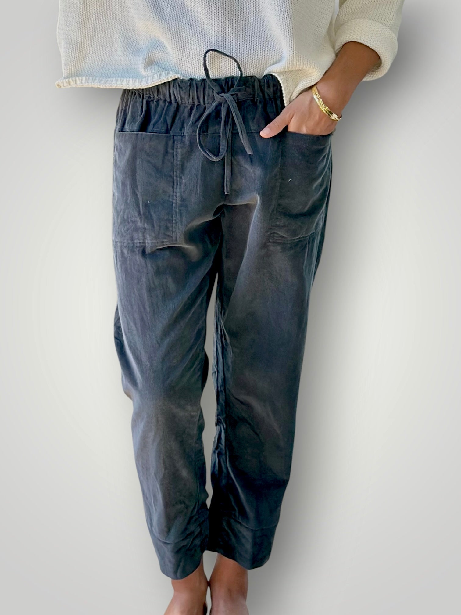 darcy pants - charcoal cord Apparel