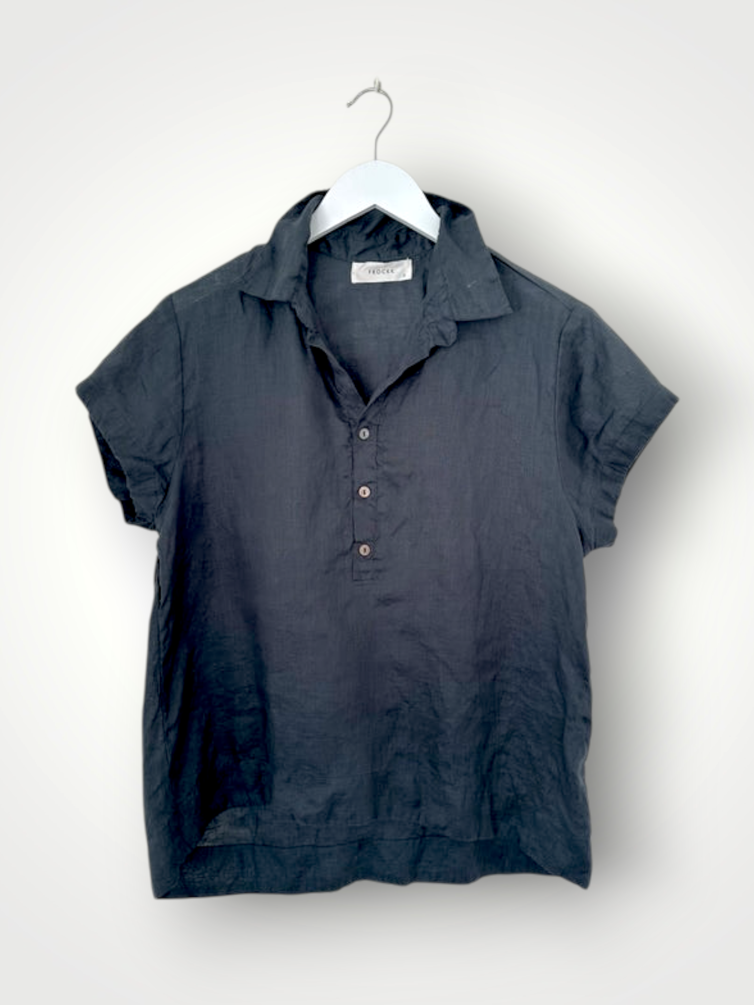 celia top - charcoal linen Apparel