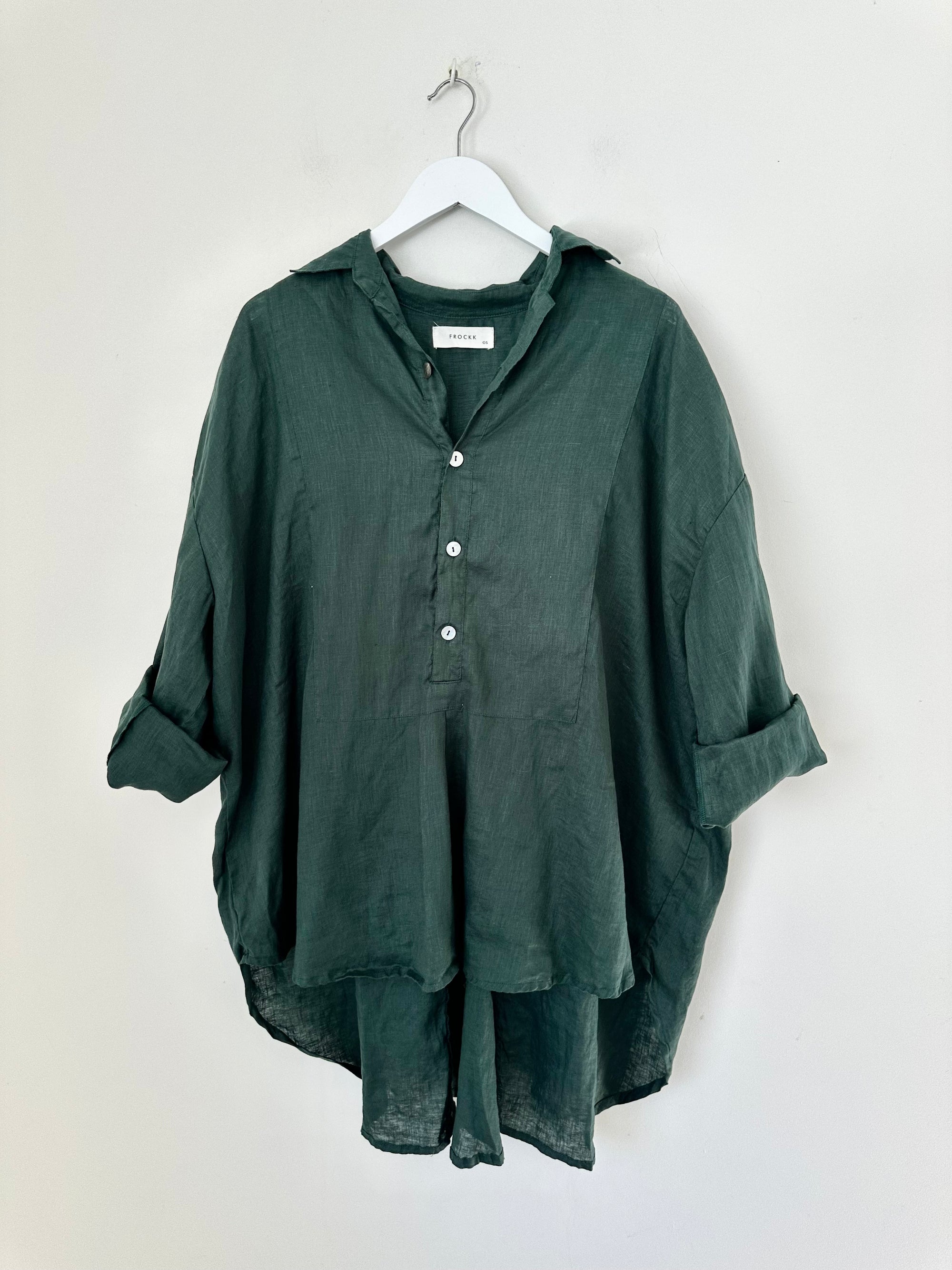 megan shirt - forrest linen Apparel