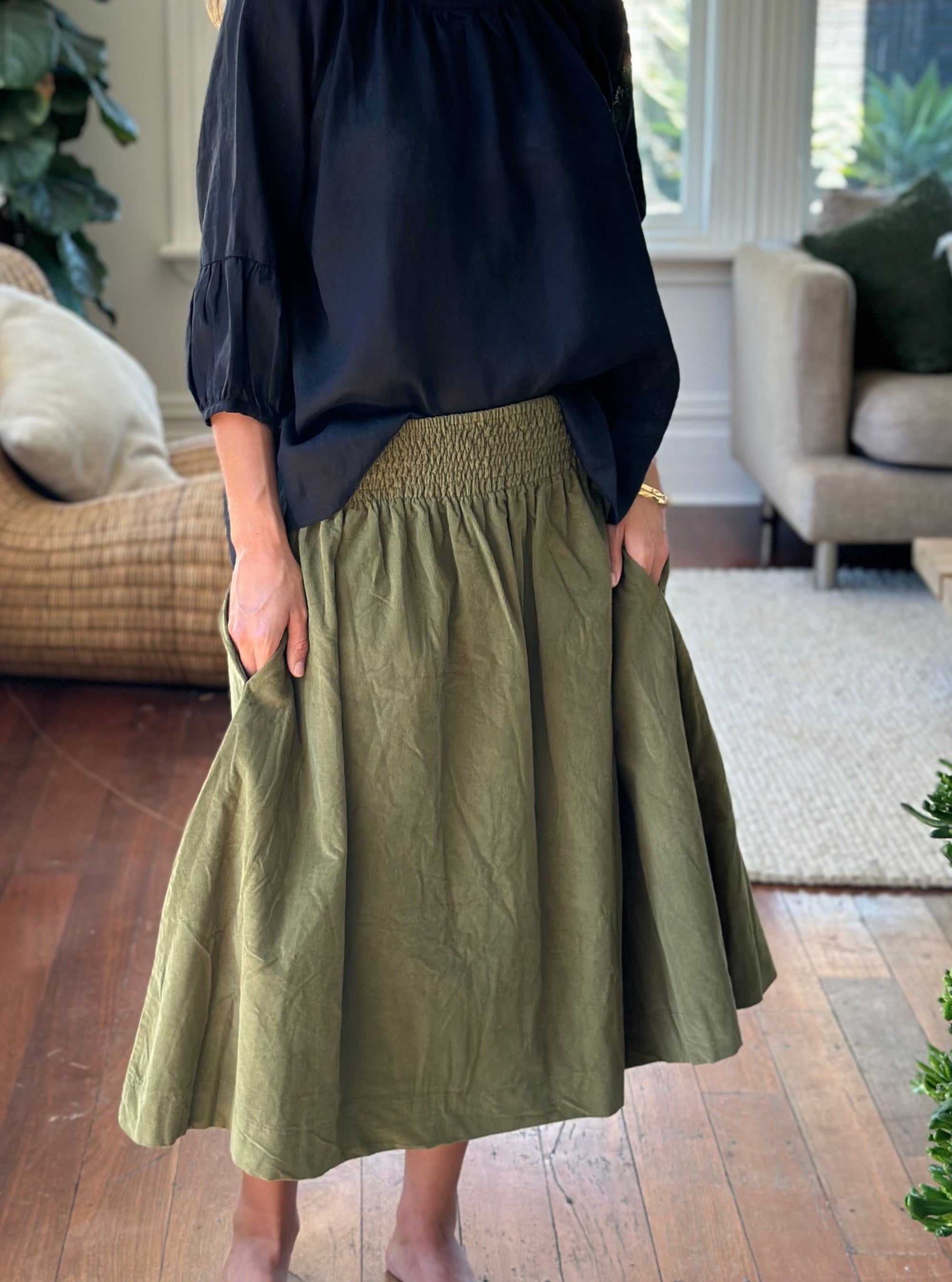 lola skirt - pear cord Apparel  