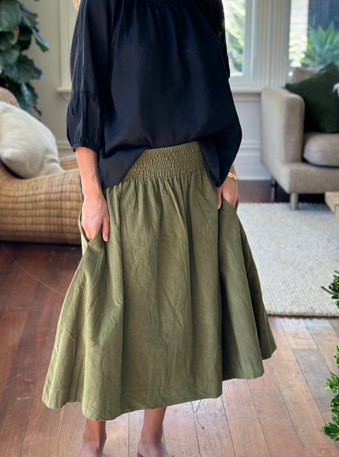 lola skirt - pear cord Apparel  