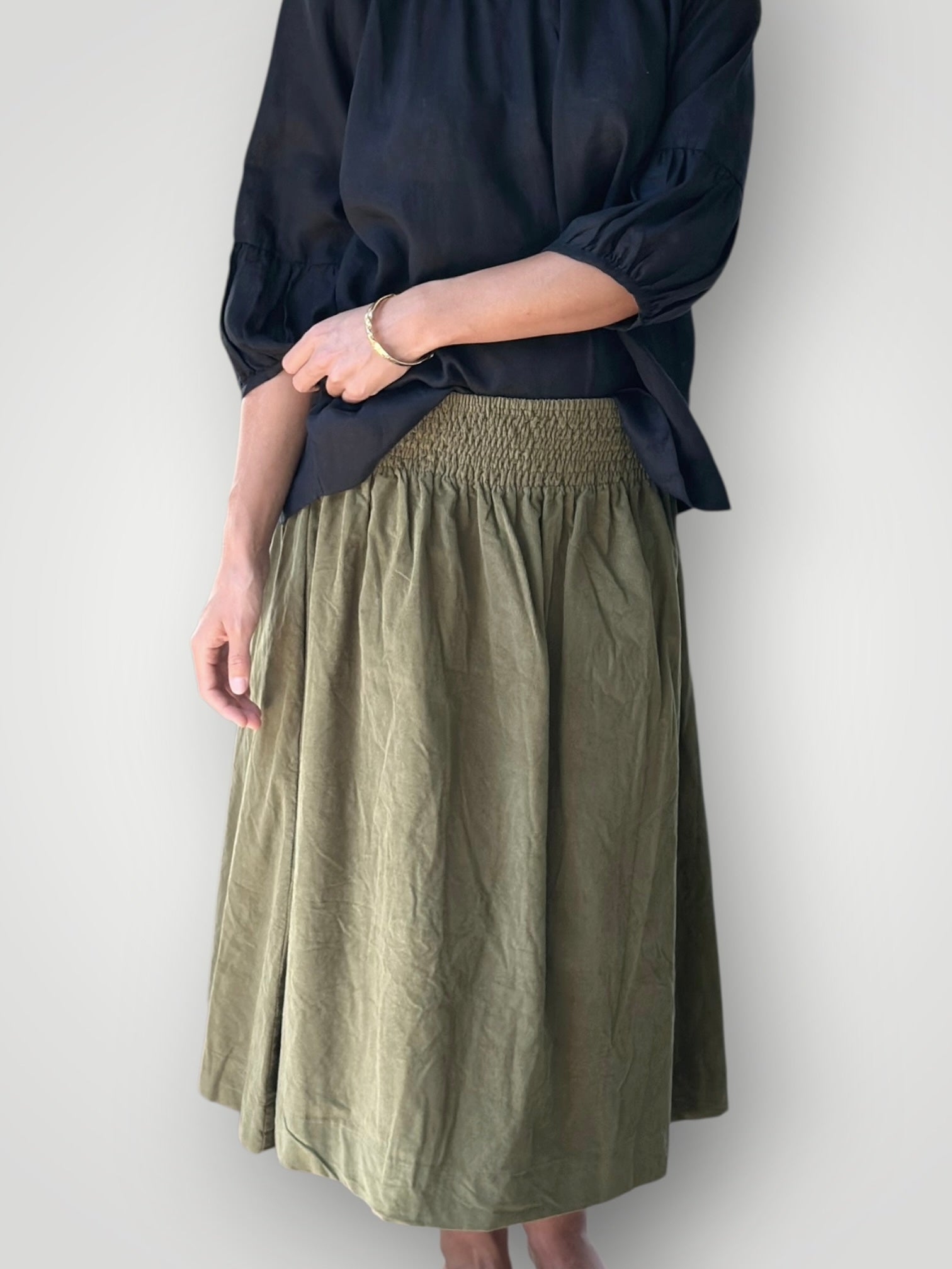 lola skirt- chive cord Apparel