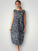 adele dress - navy floral linen Apparel