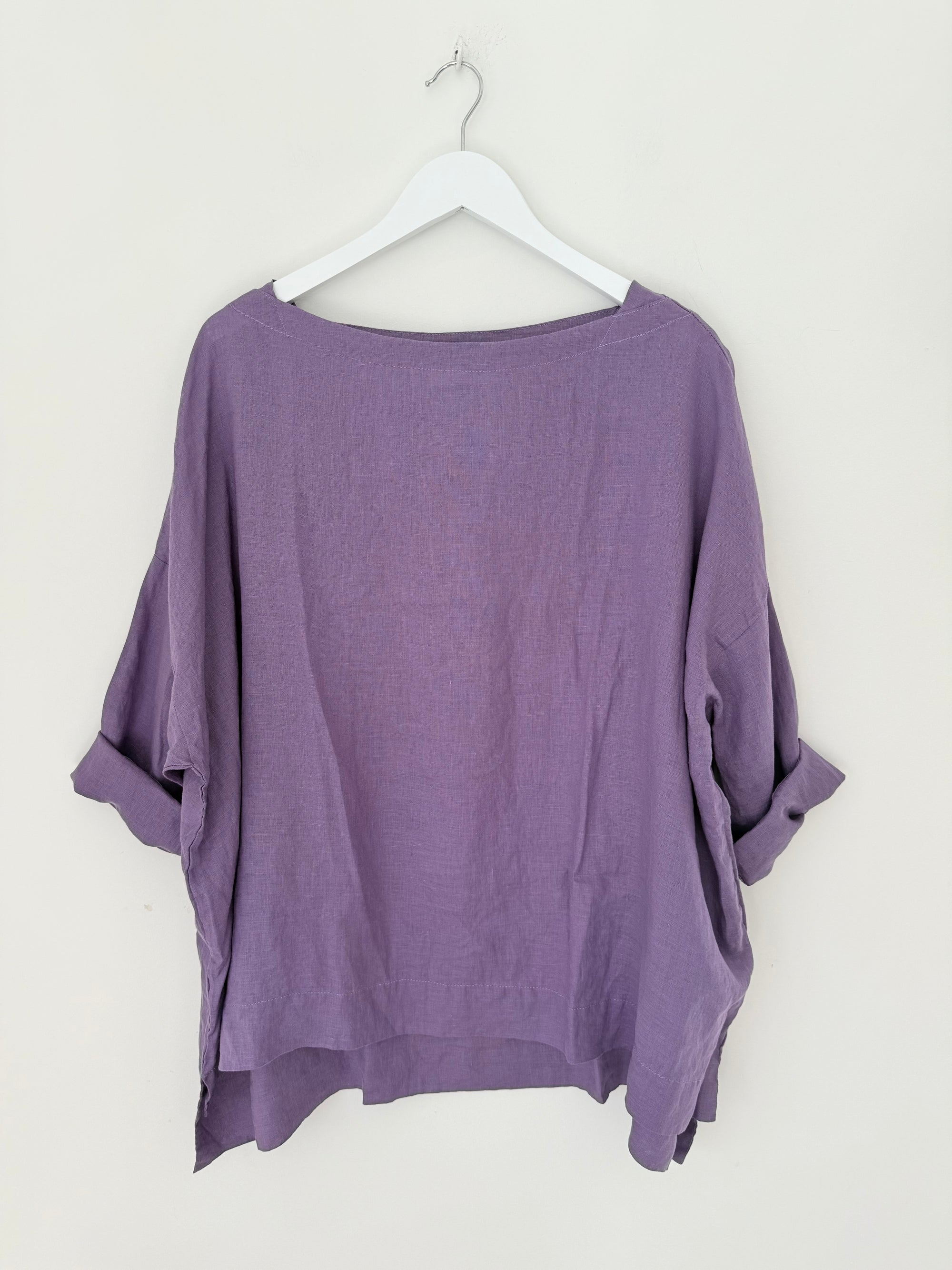 avril top - orchid linen Apparel