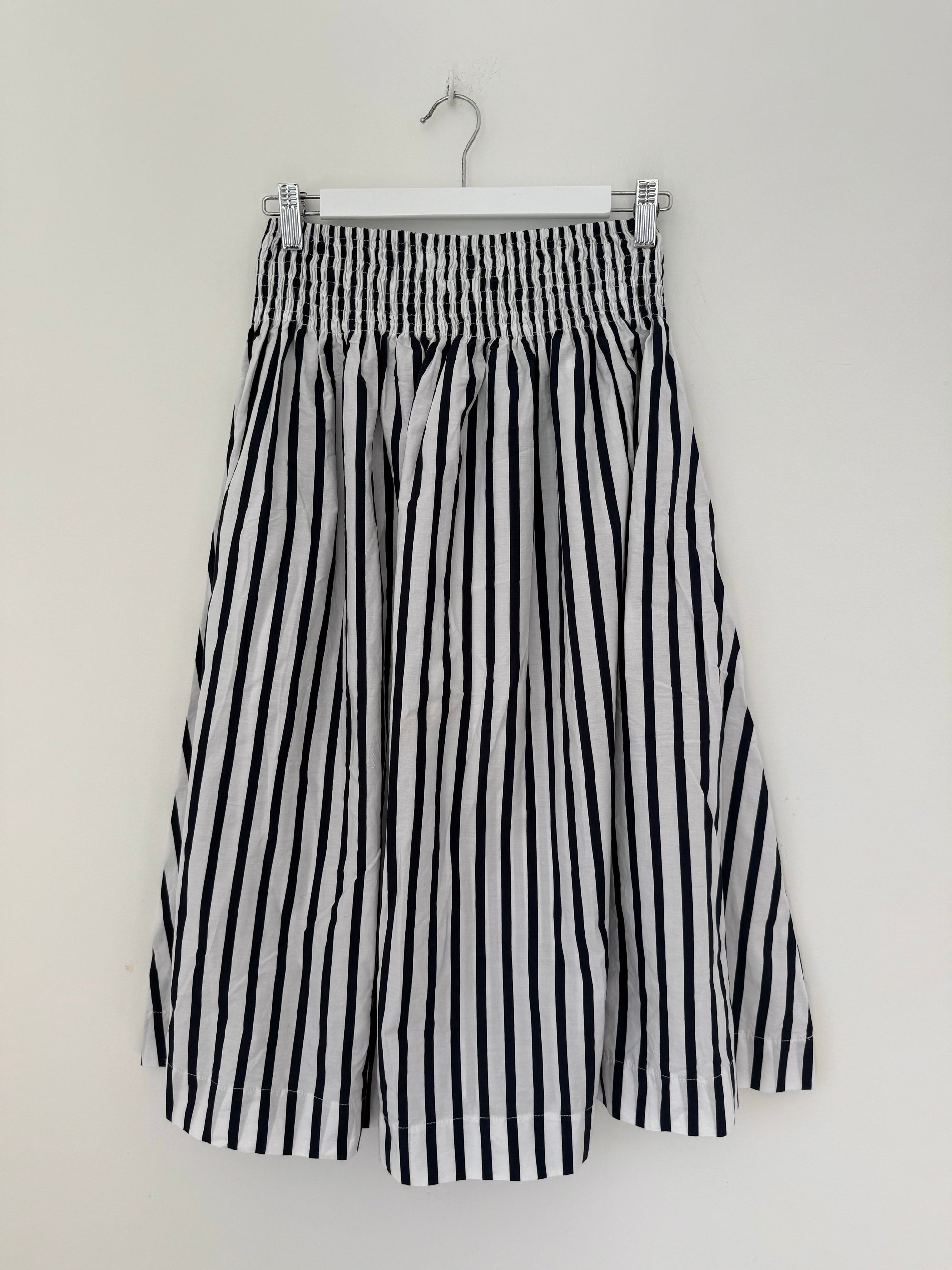 lola skirt - navy stripe cotton Apparel
