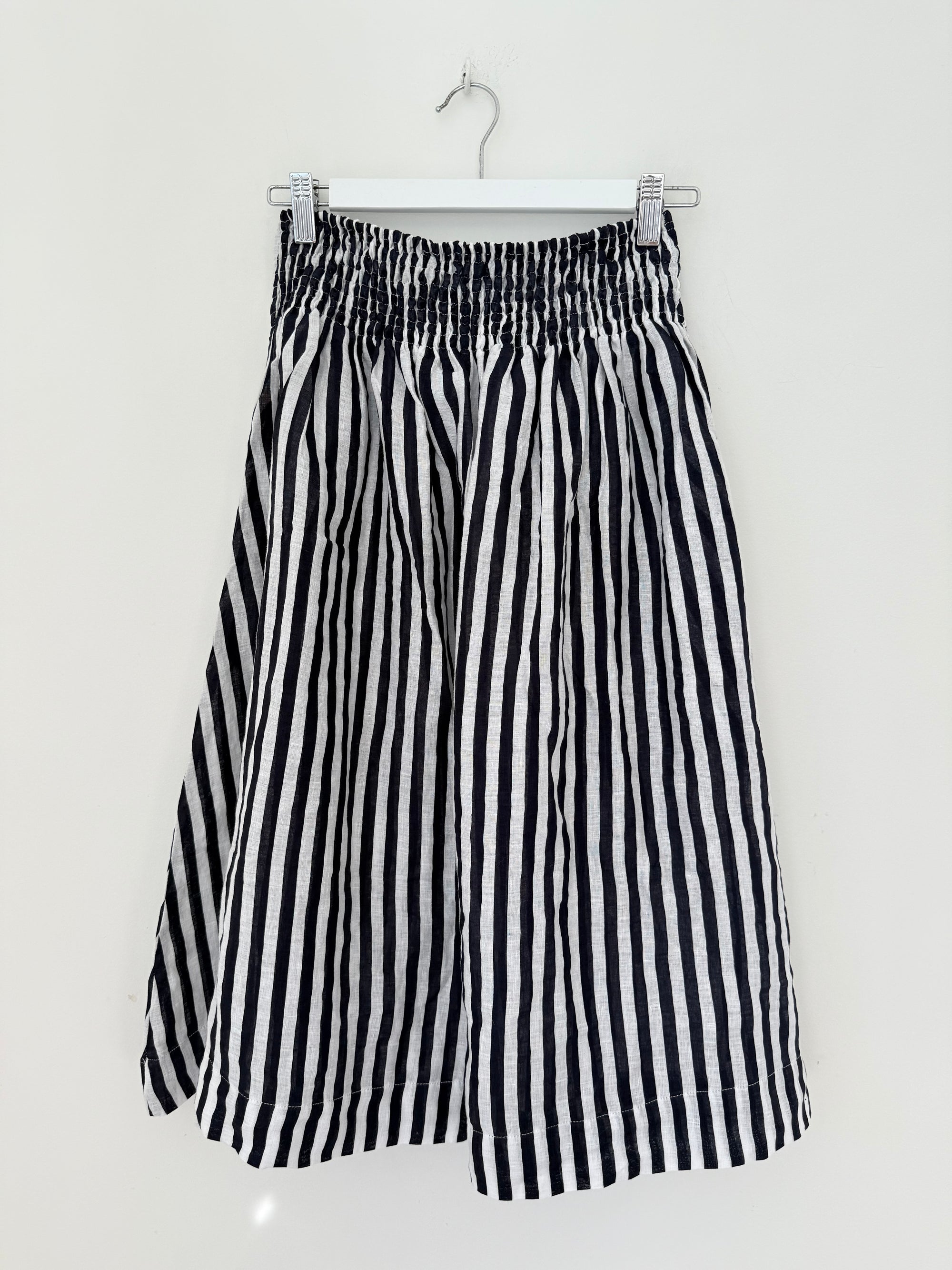 lola skirt - navy stripe linen Apparel